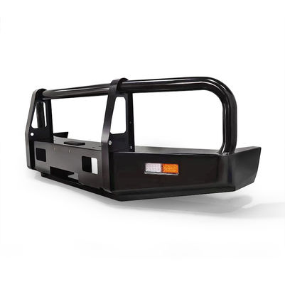 ऑफ रोड 4x4 सहायक उपकरण टोयोटा एलसी76 के लिए ब्लैक स्टील फ्रंट बंपर बुल बार