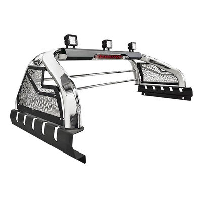 ऑफ रोड कस्टमाइज्ड स्टेनलेस स्टील स्पोर्ट रोल बार कार एक्सेसरीज़ एलईडी लाइट्स के साथ हिलक्स रेवो के लिए