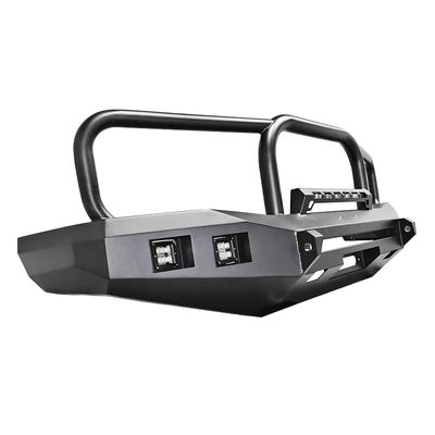 Off Road Car Accessories Black Steel Front Bumper Bull Bar With Strip Lights For Toyota LC100